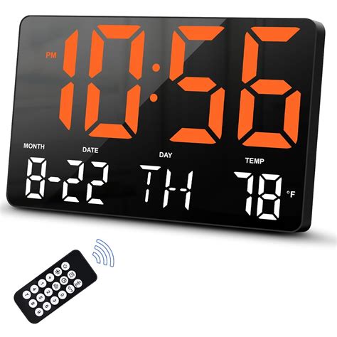 Buy Hournor Digital Wall Clock with Remote Control, Digital Clock, LED ...