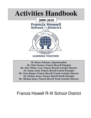 Fillable Online Activities Handbook - SharpSchool Fax Email Print ...