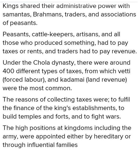 c) Resources and taxes were paid to the sings of the new gooms that ...