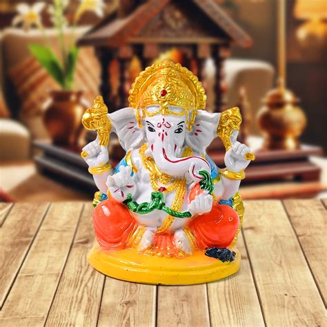 Lord Ganesha Idol / Ganpati Statue / Ganpatii Bappa Showpiece for Gifts ...