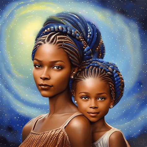 African American Mother And Child Art