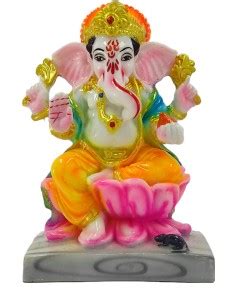 Archit Crafts PolyResin Lord Ganesha Idol for Home Decor, Ganpati Murti ...