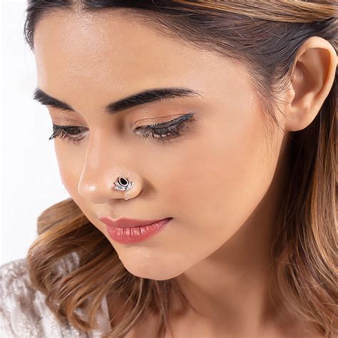 Evil Eyes Lotus Nose Pin – VOYLLA