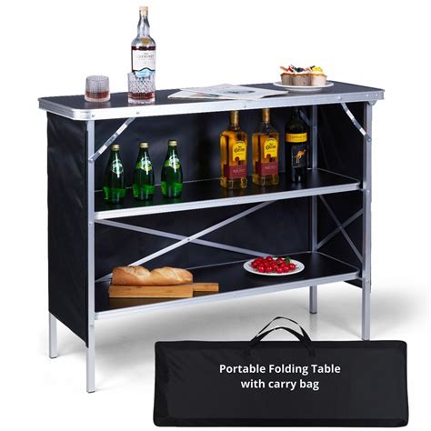 Amazon.com: Watbick Portable Bar Table for Party, Folding Camping Table ...