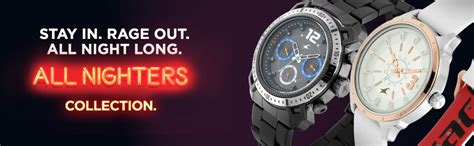 Buy Online Fastrack All Nighters Quartz Multifunction Black Dial ...