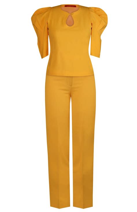 Puff Sleeves Co-ord Set - YELLOW – Jasminum