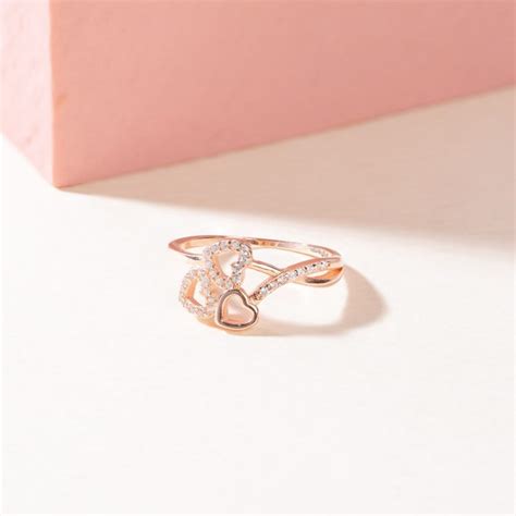 Rosy tree of heart ring – Glyters
