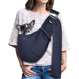 Cuby Dog and Cat Sling Carrier – Hands Free Reversible Pet Papoose Bag ...