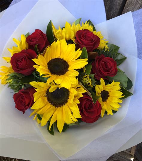 Sunflower And Rose Bouquets