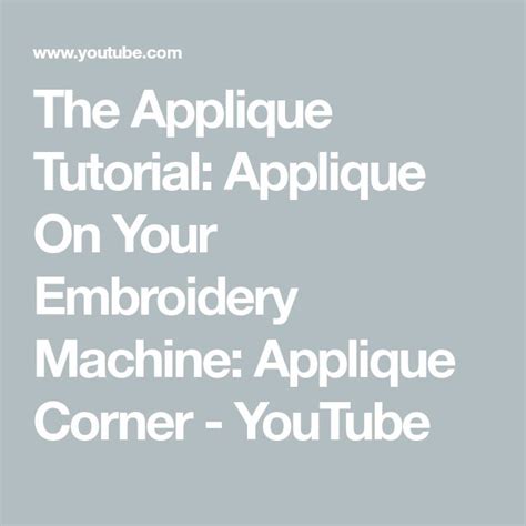 Image result for Embroidery Machine Applique Tutorial