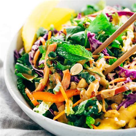 Crunchy Thai Salad with Peanut Dressing - Jessica Gavin