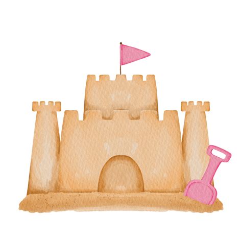 Free watercolor sand castle clip art 23411717 PNG with Transparent ...