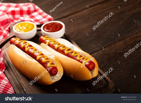 Hot Dog Ketchup Yellow Mustard Stock Photo 1922473676 | Shutterstock