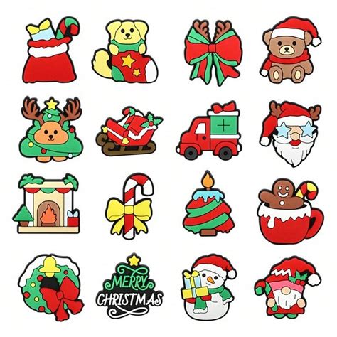 16pcs/Set Merry Christmas Santa Claus, Christmas Tree, Christmas Gift ...