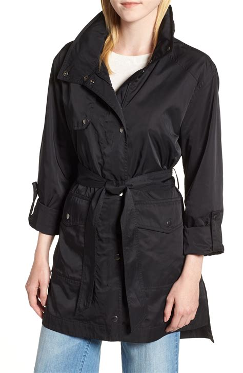 Halogen Lightweight Trench Coat In Black | ModeSens