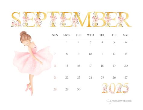 Cute September Calendar 2025