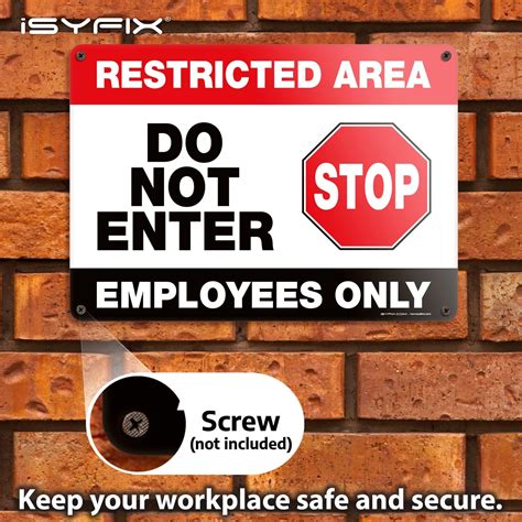Buy iSYFIX Restricted Area Sign – 1 Pack 14X10 Inch – Do Not Enter ...