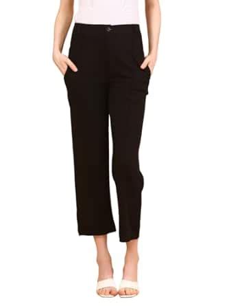 Buy MADABOO Women's High Waist Wide Leg Trousers | Formal Office Wear ...