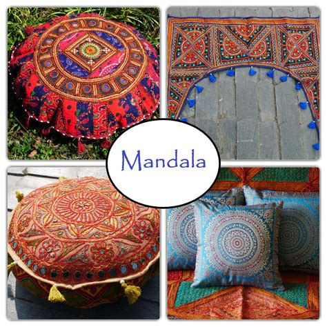 Hippie decor SET floor seating area - with decorative sarees, throw ...