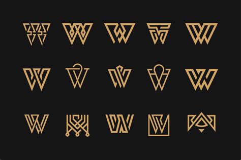 Letter W Logo Bundle | Font design logo, Monogram logo design, Letter ...