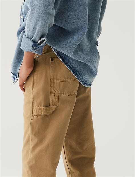 Relaxed Pure Cotton Trousers