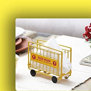 Buy EK DO DHAI Metal Barricade Tissue & Napkin Holder for Dining Table ...