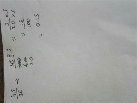 4.5 divided by 30 show the work - Brainly.in