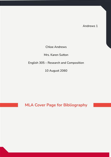 Free MLA Cover Page Templates to Edit Online