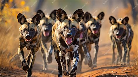 Premium Photo | Predator wild dogs