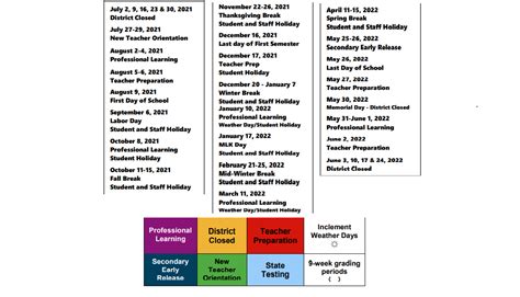 Porter Elementary - School District Instructional Calendar - New Caney ...