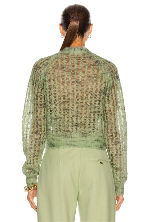 Acne Studios Ribbed Cardigan in Mint Green | FWRD