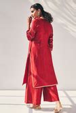 Red Mirror Work Fiza Kurta Set