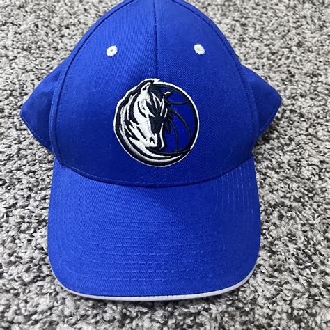 Blue Dallas Mavericks hat with adjustable... - Depop