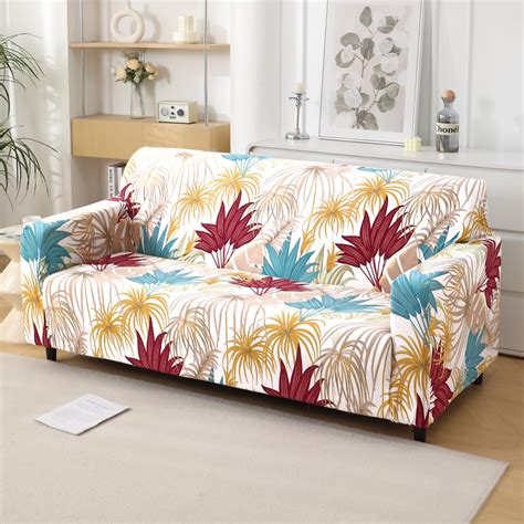 HOKIPO Polyester Blend 140 Gsm Fully Covered Sofa Cover 3 Seater,Cane ...