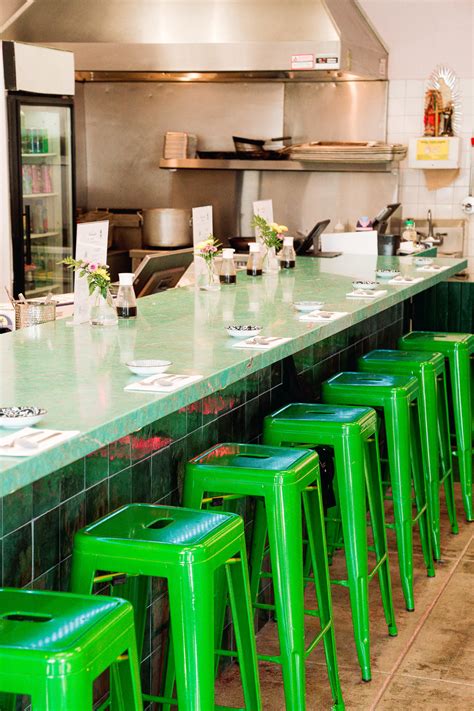 Charming Echo Park restaurant with beautiful turquoise-blue bar, LOS ...