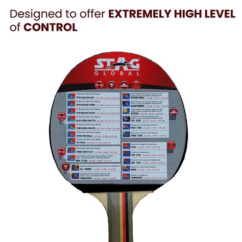 Stag 5 Star Table Tennis (T.T) Racket | Premium ITTF Approved Rubber ...