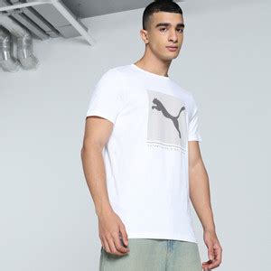 PUMA Printed Men Crew Neck White T-Shirt - Buy PUMA Printed Men Crew ...