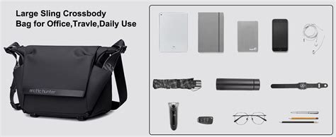 Arctic Hunter Large Sling Bag for Men Crossbody 13L Big Side Bag for 10 ...