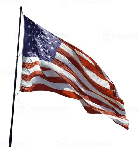 Transparent PNG of An American Flag Waving In The Wind. 16475631 PNG