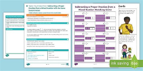 👉 Y4 Intervention: Subtracting Fractions from Mixed Numbers