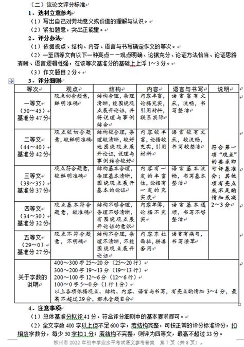 2023年广西柳州中考时间：6月24至27日
