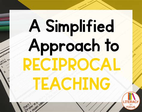A Simplified Approach To Reciprocal Teaching | Literacy in Focus | A ...