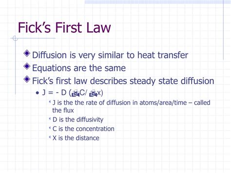 Fick’s Law Of Diffusion: Fick Law Of Diffusion Interpretation – TRLP