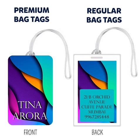 Personalized Luggage Tags Abstract Design - Set of 5 4791064199299 ...