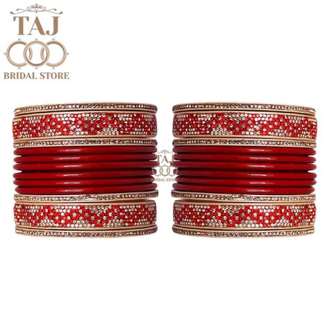 Rajasthani Lac Bangles Set in Latest Zigzag Design – Taj Bridal Store
