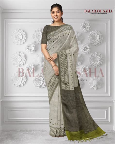 Linen Saree for Women | Elegant & Lightweight Handloom Saree – Balaram Saha