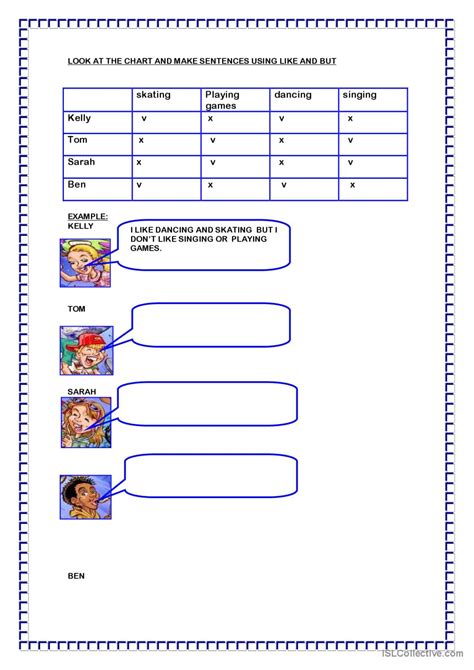 English Sing Sing Hobbies Worksheet 的图像结果