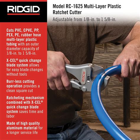 Buy Ridgid 23498 Model RC-1625 Ratcheting Plastic Pipe and Tubing ...