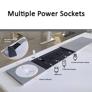 Audiovan Hydraulic Cable Cubby Popup Box with HDMI Connector, Audio ...