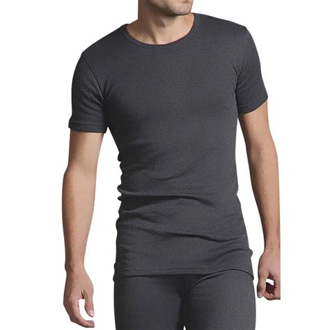 Mens Thermal Short Sleeve Vest Clothes Size L Color White